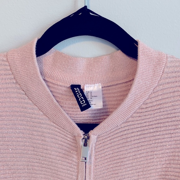 H&M DIVIDED metallic pink cardigan - Picture 4 of 5